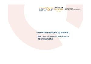 Certificaciones Microsoft