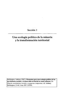 Elementos Para Una Ecología Política... Anthony Bebbington